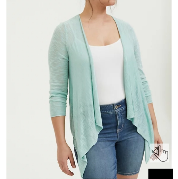 torrid Sweaters - NEW! Torrid SLUB CARDIGAN DRAPE FRONT SWEATER